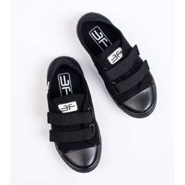 SHELOVET Svarta barnsneakers med 3F kardborreband 1