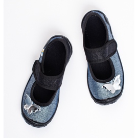 SHELOVET 3F butterfly tofflor för tjejer grå 1