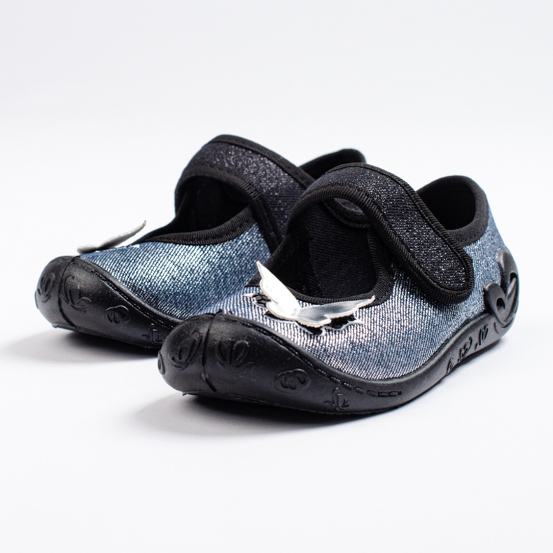 SHELOVET 3F butterfly tofflor för tjejer grå 2