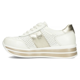 Skinnsneakers för kvinnor på plattformen vita Filippo 1