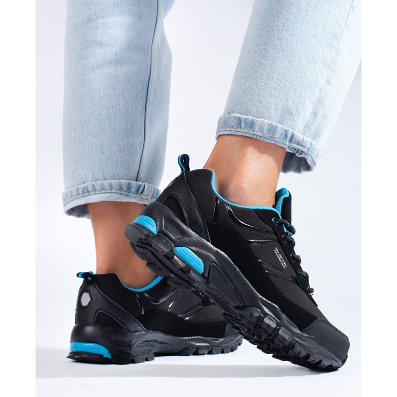 DK svarta och blå sportvandringsskor för kvinnor 2