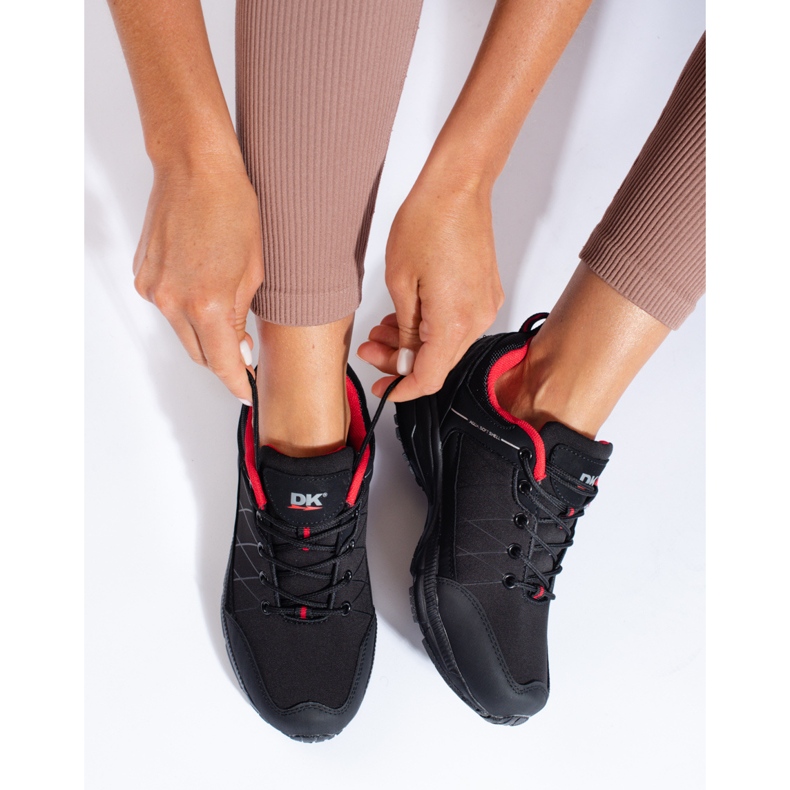DK vattentäta svarta och röda vandringsskor för kvinnor 1