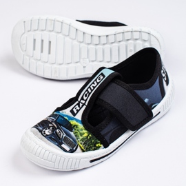 SHELOVET Barntofflor med en 3F bil svart 1