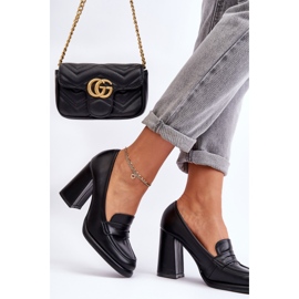 PS1 Fashionabla Pumps På En Klack Svart Florence 2