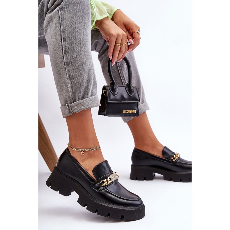 PS1 Klassiska loafers på en tjock plattform svart fånga mig! 2