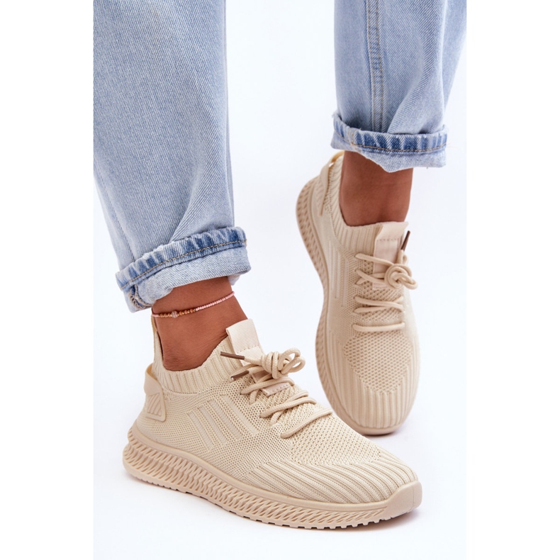 PG1 Slip-On Textile Trainers för kvinnor Beige Zauna 2