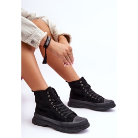 PS1 High Top Sneakers i mocka dam Svart Eleamia 1