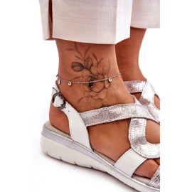 Lädersandaler dam S.Barski 97619 Silver 5