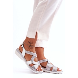 Lädersandaler dam S.Barski 97619 Silver silver- 6