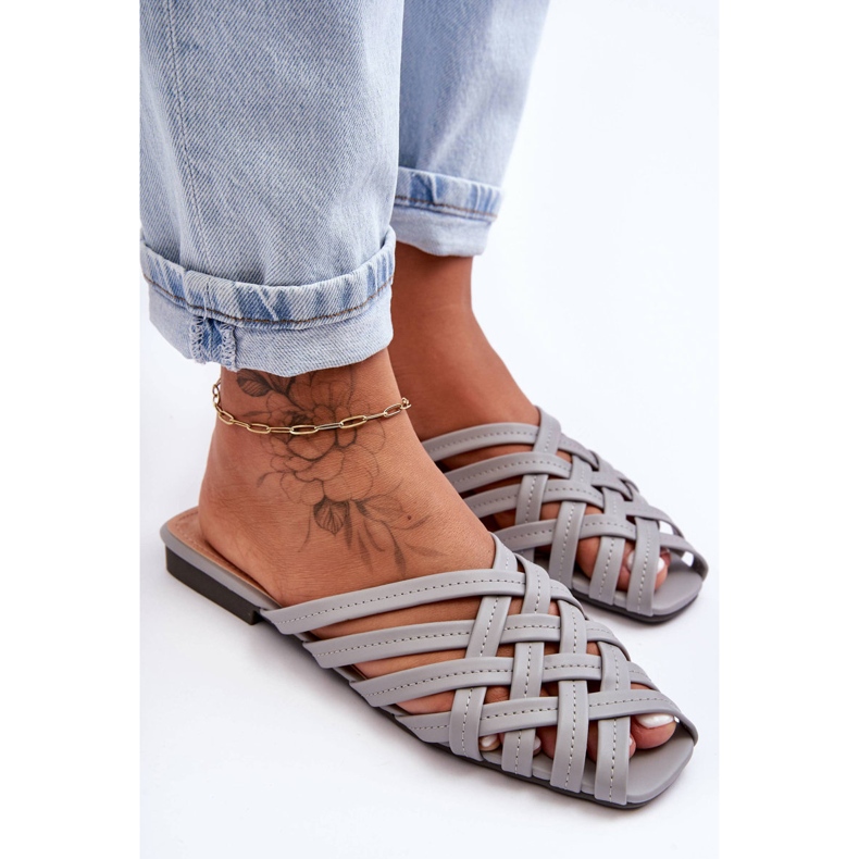 PS1 Damsandaler med ränder Grå Doralia 2