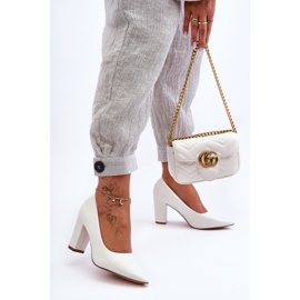 Klassiska Odessa White High Heel Pumps vit 1