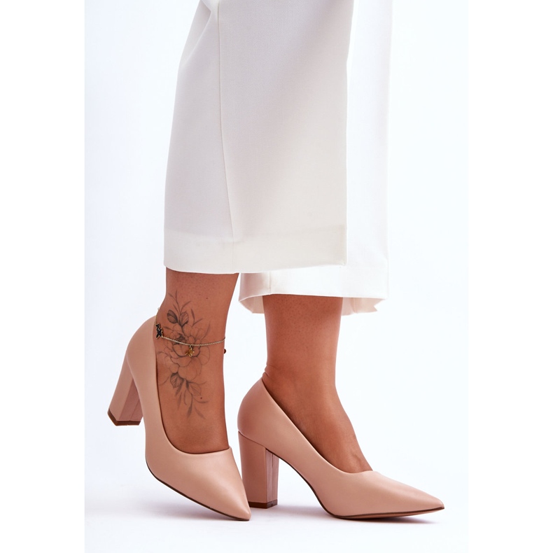 Klassiska Heel Pumps Naken Odessa beige 1