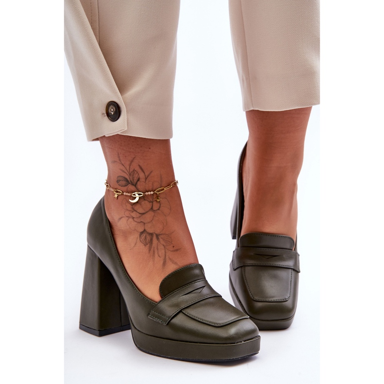 Alisa Green högklackade pumpar grön 1