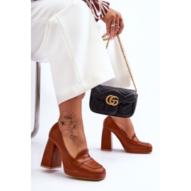 Camel Alisa högklackade pumpar brun 2