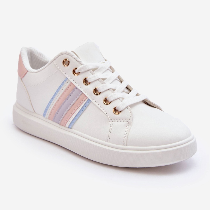 PG1 Läder Damsportskor Vita och Rosa Rilee 2