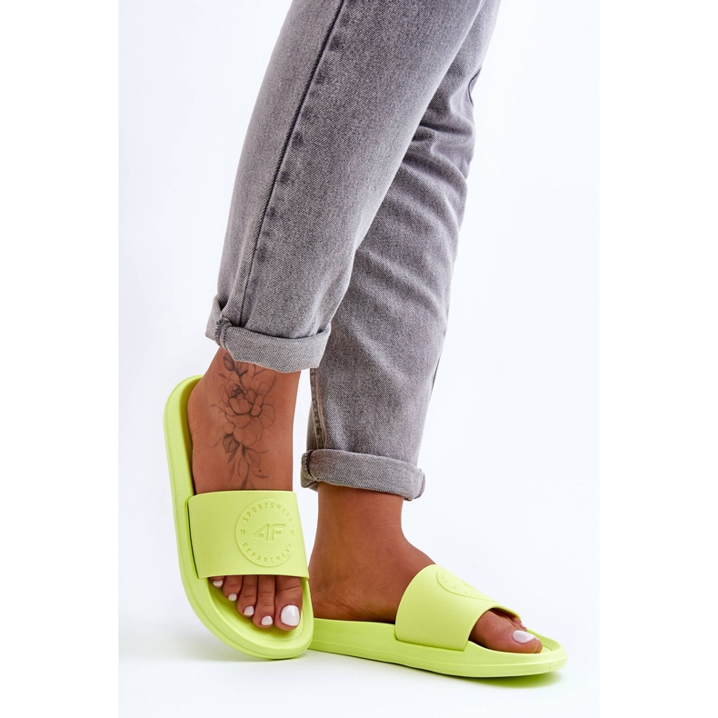 Sporttofflor dam 4F 4FSS23FFLIF069-72S Lime grön 1