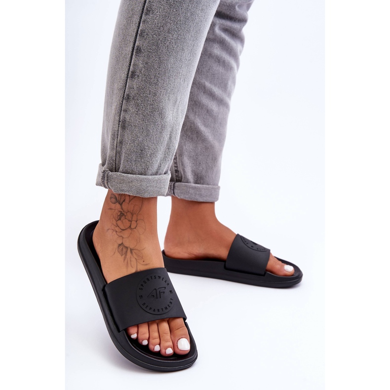 Sporttofflor dam 4F 4FSS23FFLIF069-72S Svart 2