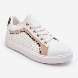 PG1 Klassiska damsportskor Vit och Beige Amaranti 1