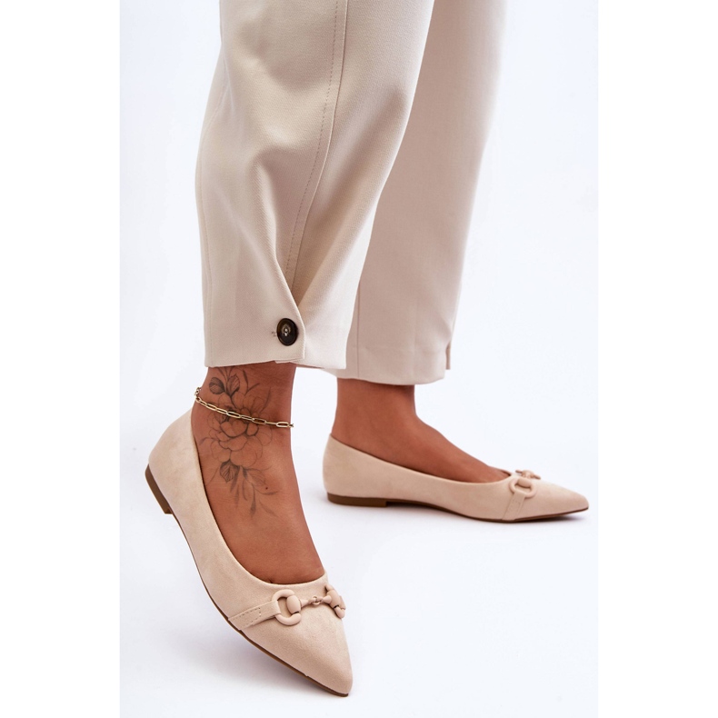 PG1 Mocka Ballerinas Med Beige Noldaia dekoration 1