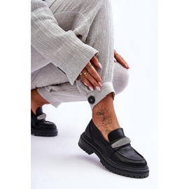 PG1 Arickas Chunky Black Leather Loafers med utsmyckning svart 2