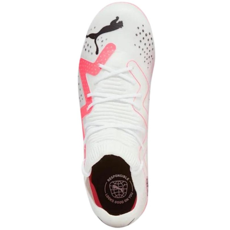 Puma Future Match FG/AG Jr 107384 01 fotbollsskor vit vit 1