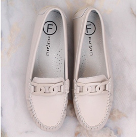 Läder Loafers dam Filippo DP4547 Beige 5