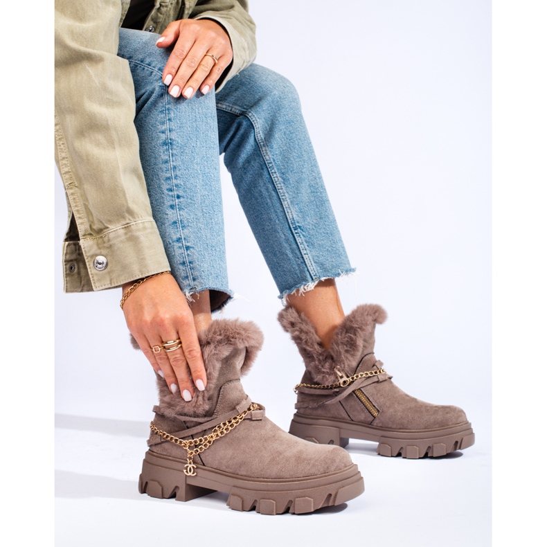 Damkängor i mocka på Shelovet-plattformen brun 1