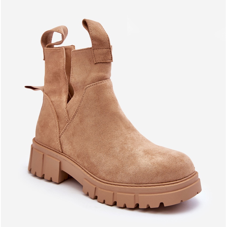 Beige Heaven Cut-out Worker Boots 1