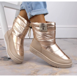 Snöskor för kvinnor metallisk beige isolerad Big Star II274121 1