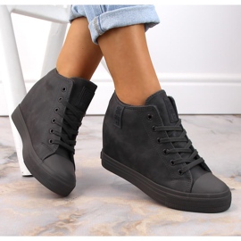 Kilsneakers för dam isolerade grå Big Star MM274005 1