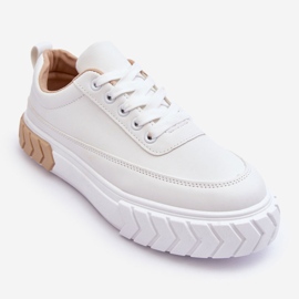 PG1 Klassiska Platform Sneakers Vita Och Beige Nannzie 1