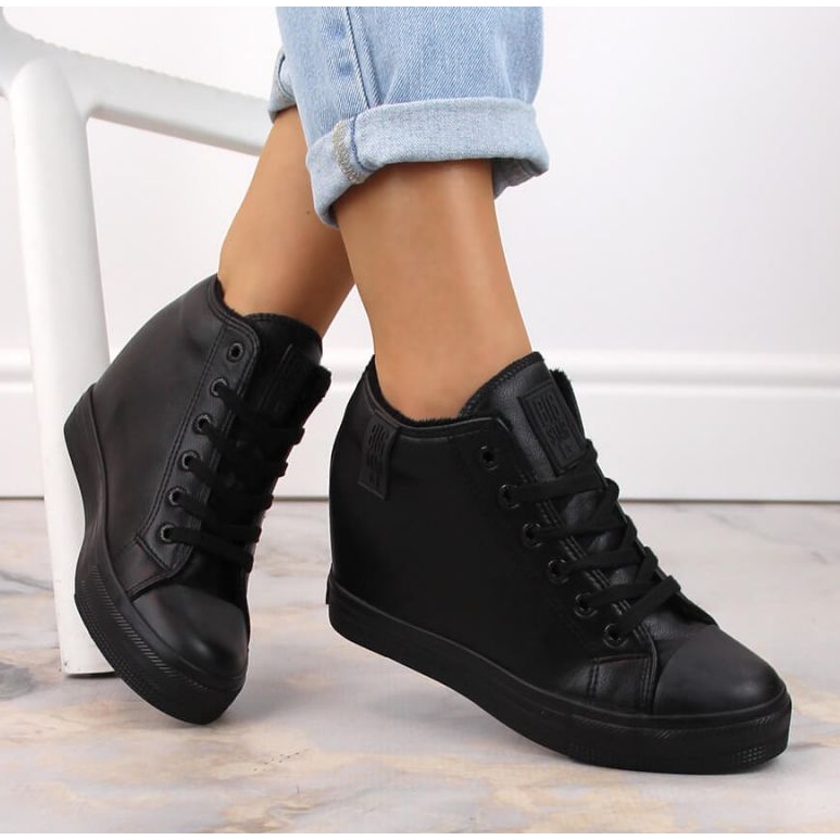 Big Star W INT1899A isolerade wedge sneakers svarta 1