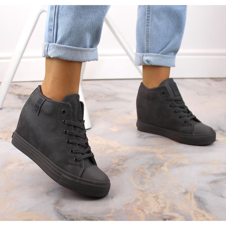 Big Star W INT1899C isolerade wedge sneakers grå 2