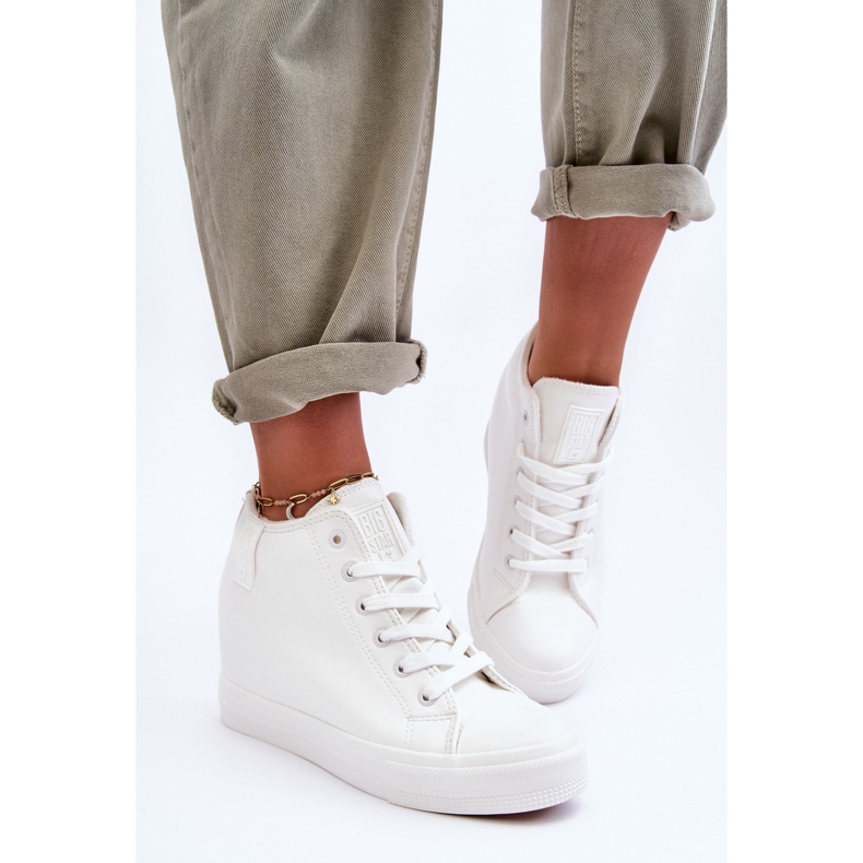 Big Star Sneakers i läder, dam MM274002 Vit 1