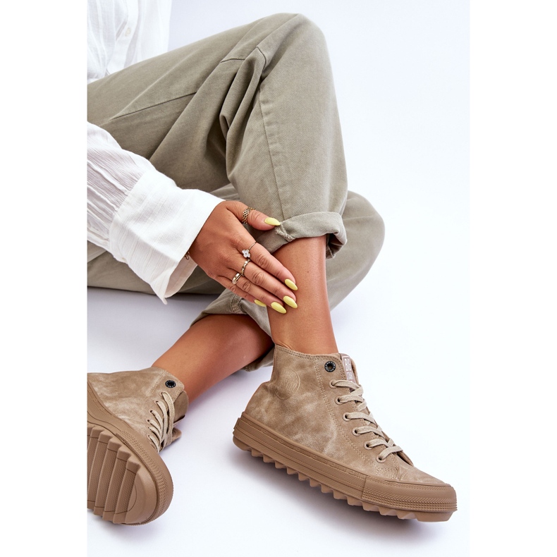 Damsneakers Big Star High Warm Beige GG274071 1