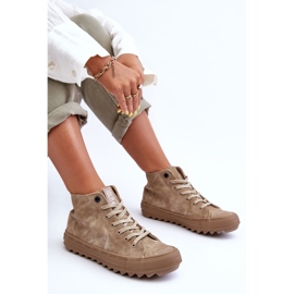 Damsneakers Big Star High Warm Beige GG274071 2