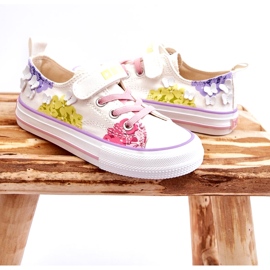 Låga kardborrsneakers för barn Big Star LL374061 Vit 2