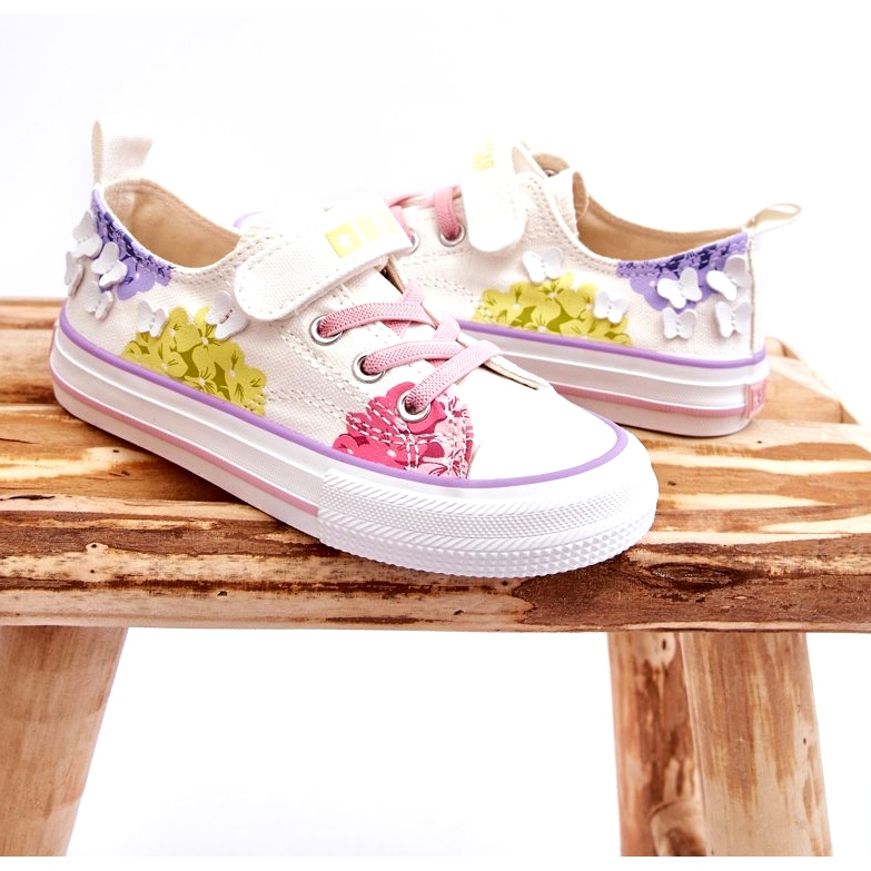 Låga kardborrsneakers för barn Big Star LL374061 Vit 2