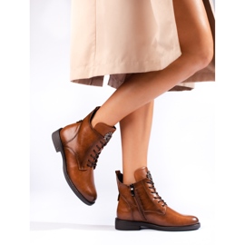 W. Potocki Bruna platta stövlar från Potocki 1