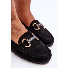 PG1 Loafers i mocka för kvinnor med dekoration Svart Dionira 5
