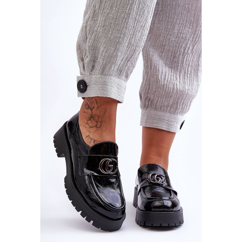 Laura Messi Skinnskor för kvinnor med dekoration Svarta Rosefalls 1