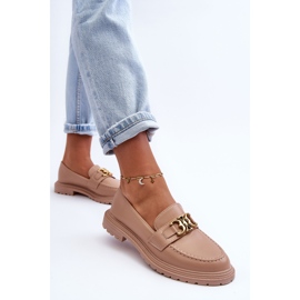PS1 Plattklackade Loafers för kvinnor Beige Sincias 1