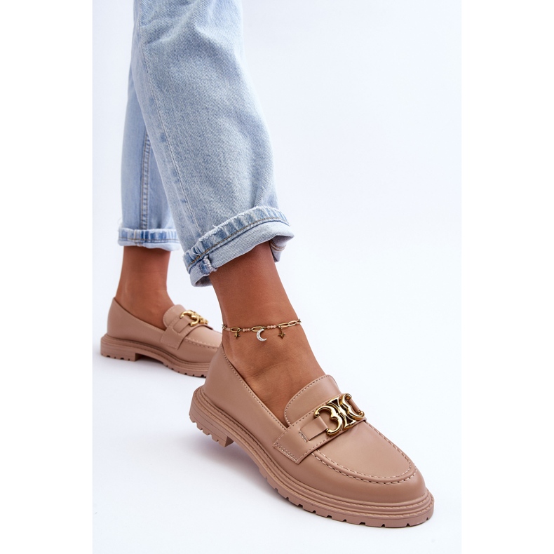 PS1 Plattklackade Loafers för kvinnor Beige Sincias 1