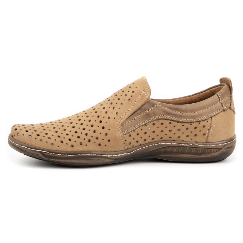 Olivier Genombrutna loafers för sommaren 662 beige 1