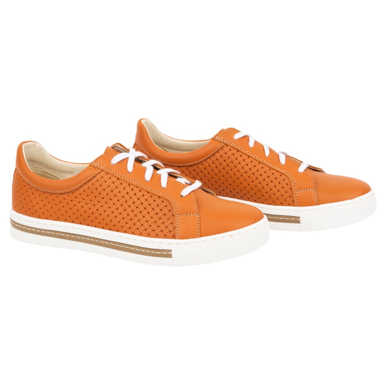 WASAK Damskor läder sneakers 0675W orange 2