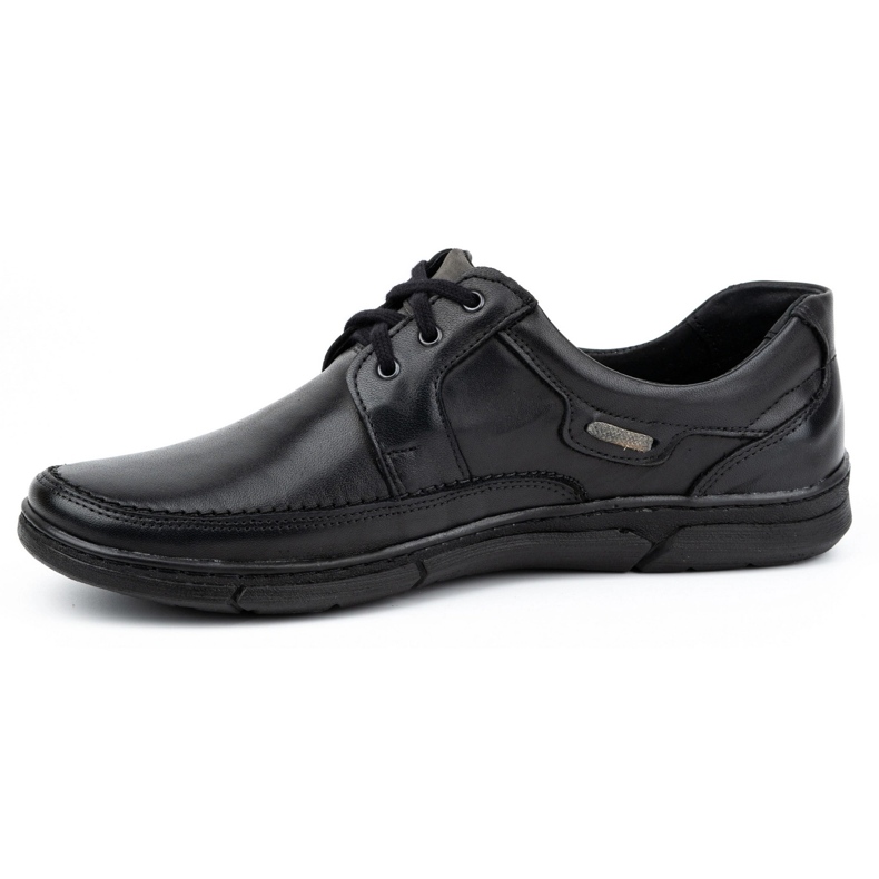 Olivier Läderskor med snörning för män 60K svarta 1