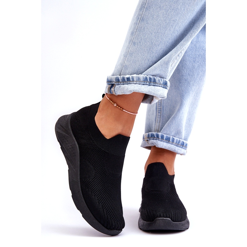 Slip-on sportskor dam svart Claris 7