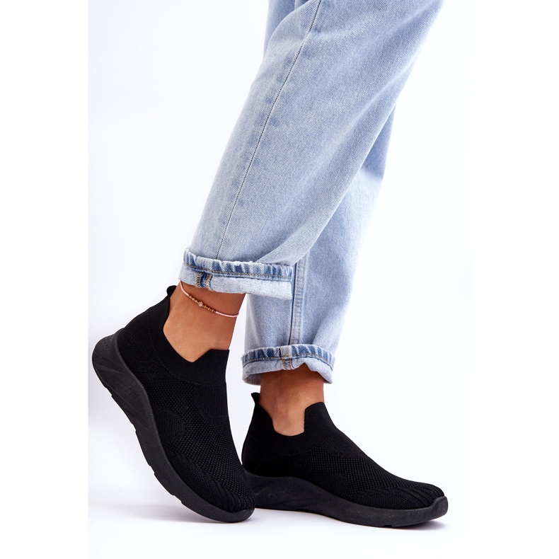 Slip-on sportskor dam svart Claris 6