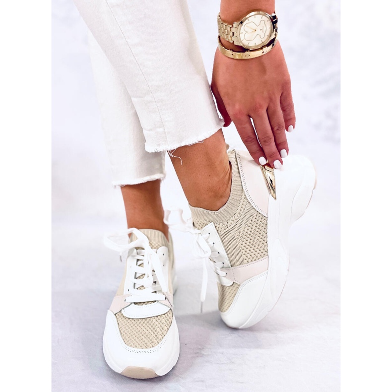 Davis Beige wedge sneakers 1