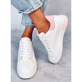 Maes Pink wedge sneakers vit 1